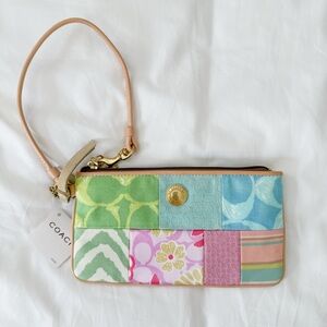 Coach Patchwork multi-patterned wristlet